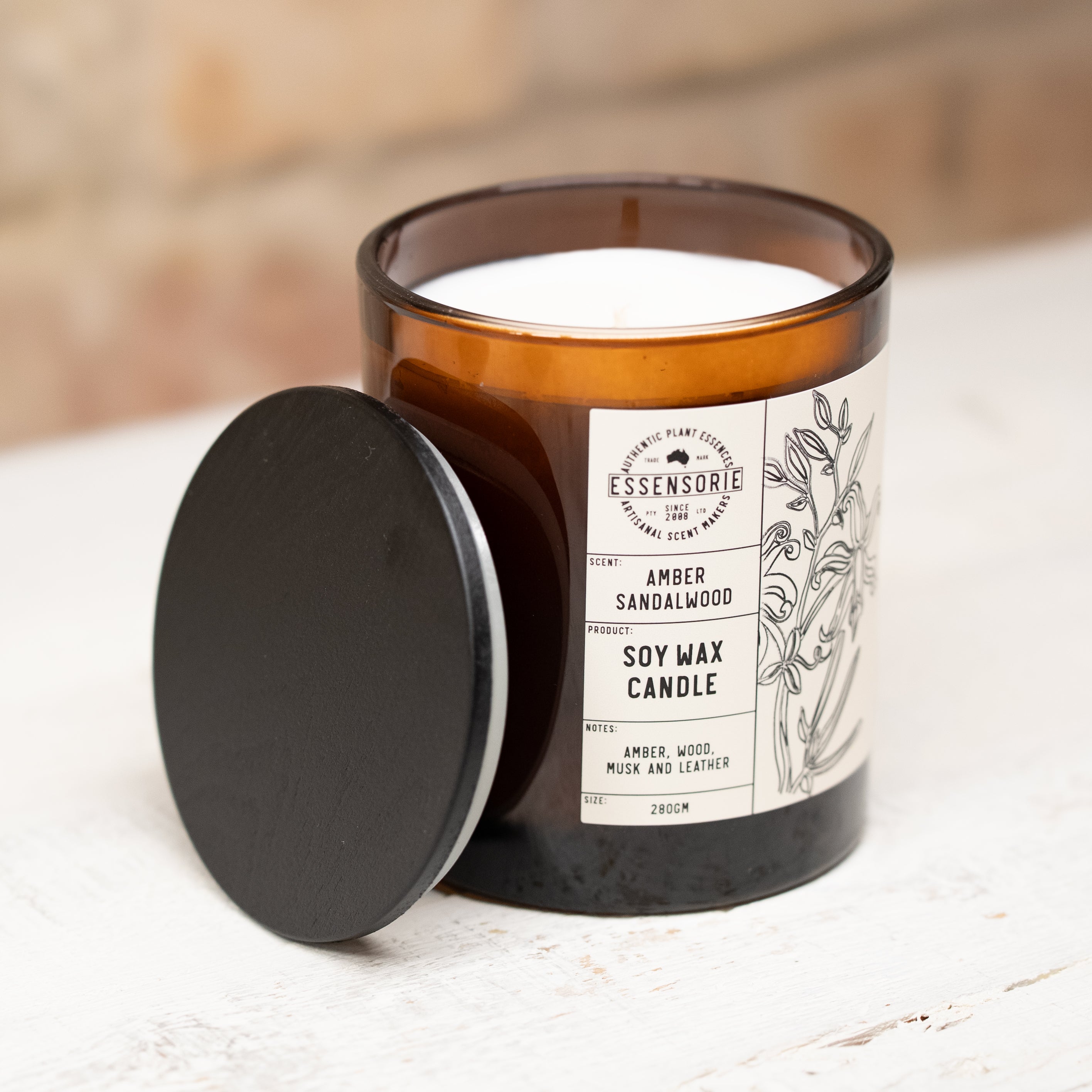 Amber Sandalwood Soy Wax Candle
