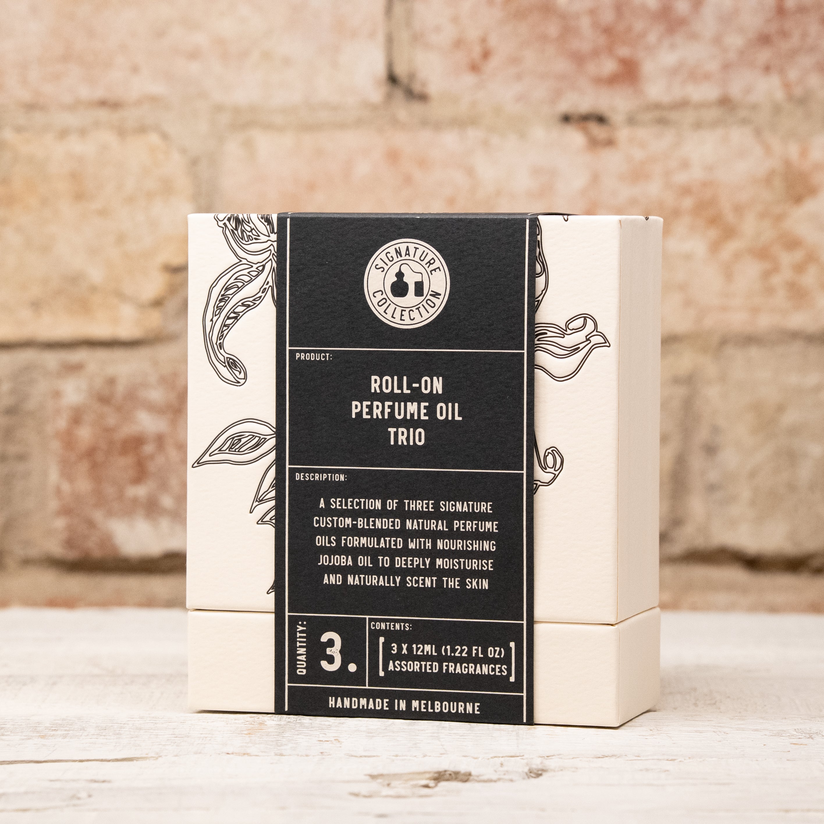 Customisable Natural Perfume Oil Trio Box